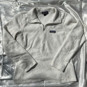 ❄️✨ Women's White Patagonia Fleece Jacket Half Zip ✨❄️